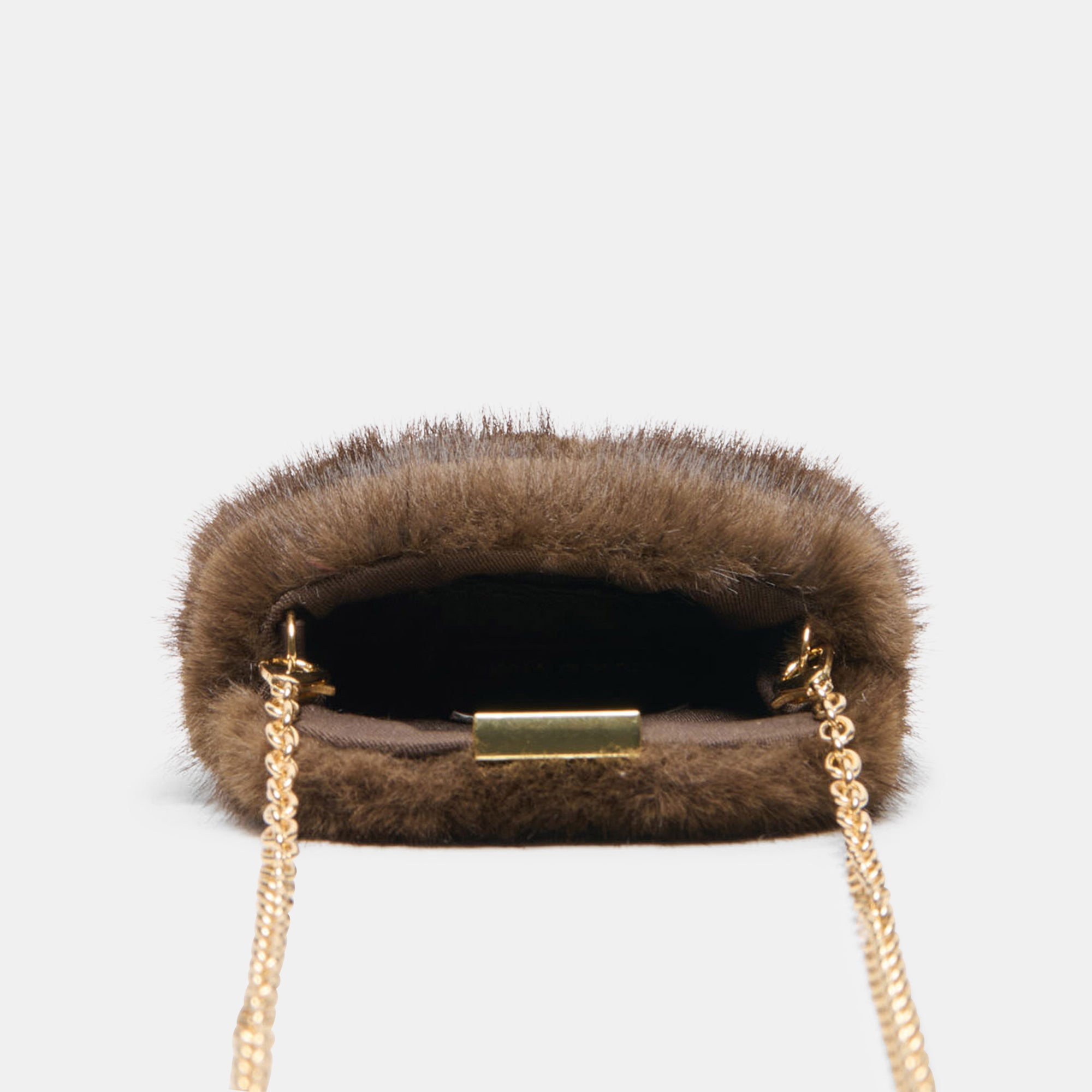 BRINDI CROSSBODY WALLET MINK FAUX FUR - view 3