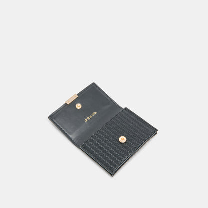 MINI-ME WALLET BLACK WOVEN STELLA
