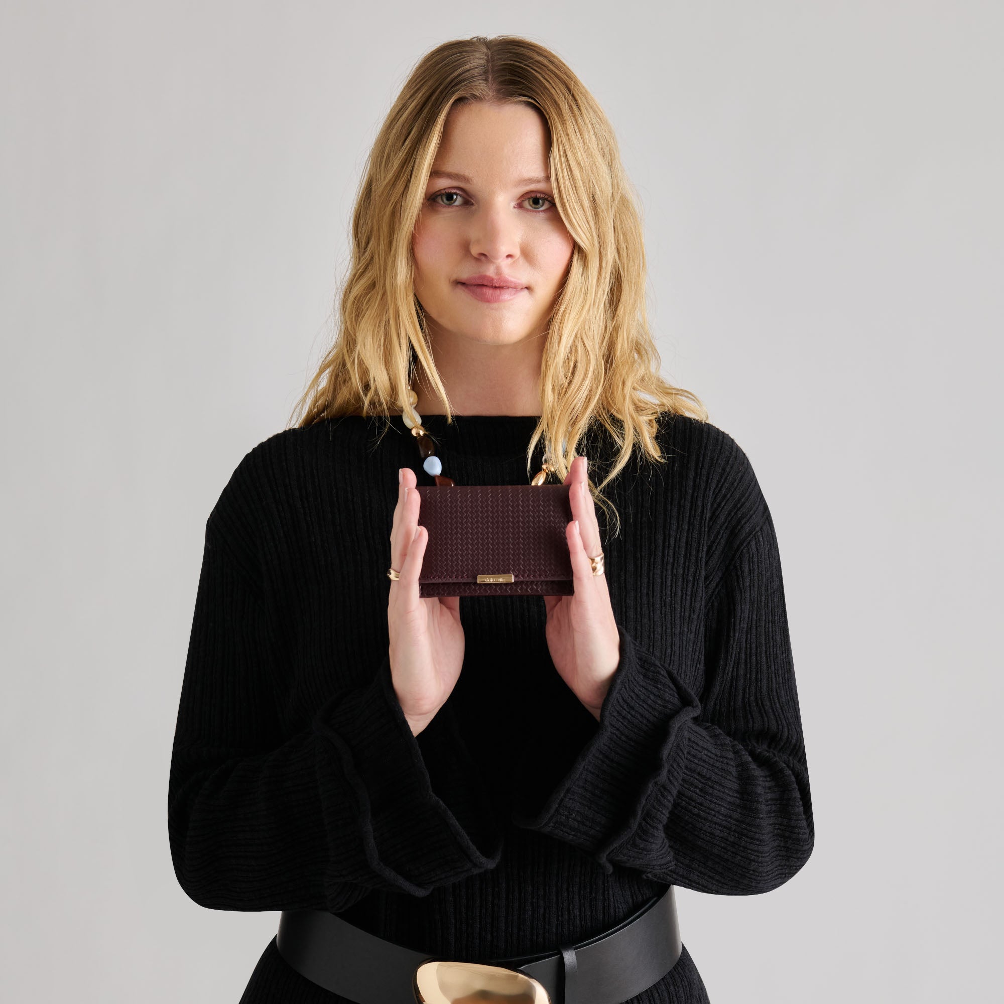 MINI-ME WALLET BURGUNDY WOVEN STELLA