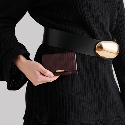 MINI-ME WALLET BURGUNDY WOVEN STELLA