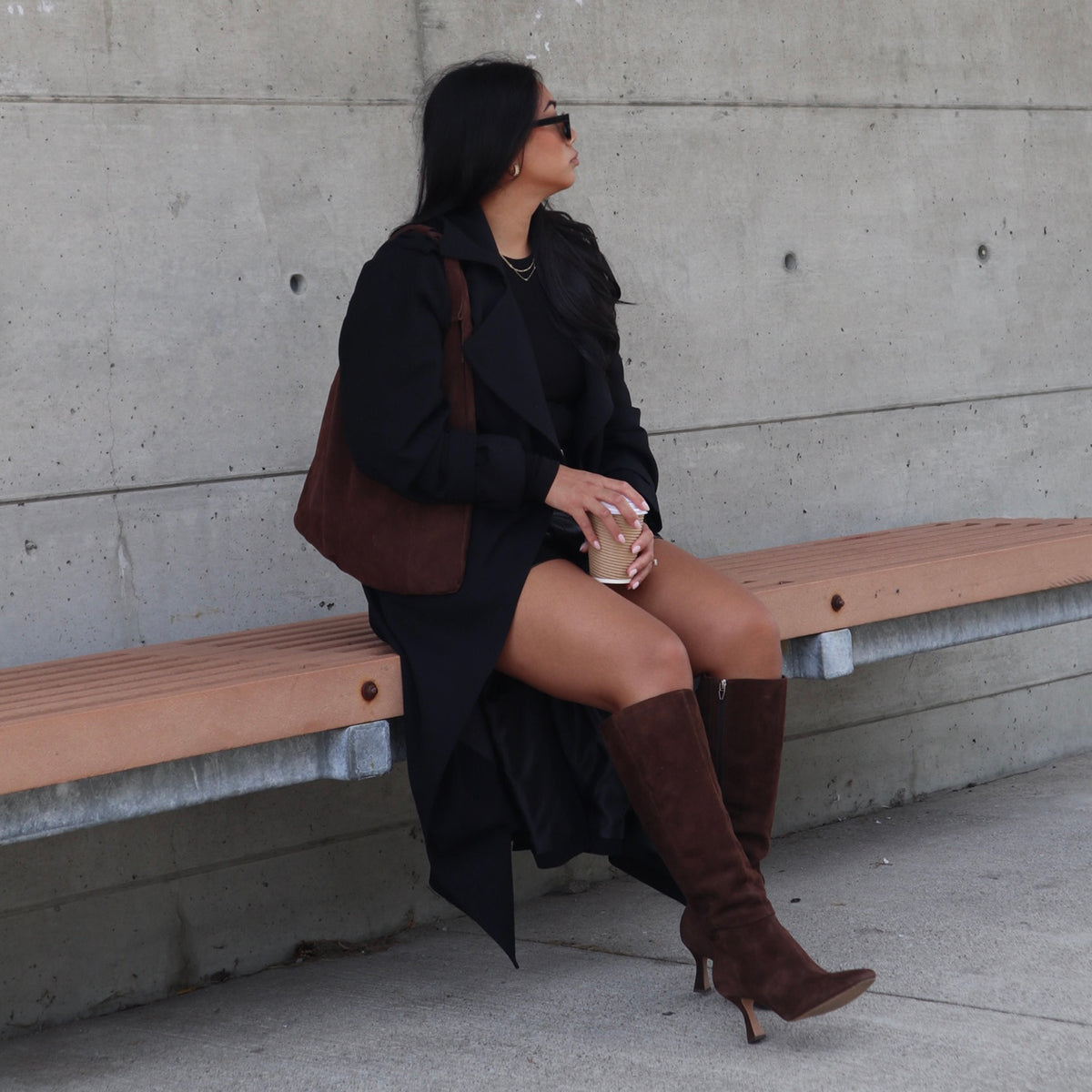 Gyra Wide Calf Boots in Brown | Size 11WC