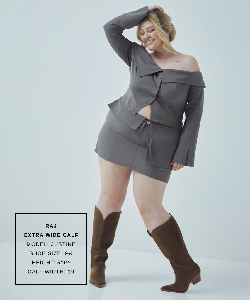 Raj Extra Wide Calf Brown Suede Boots Suede Wide Calf Boots