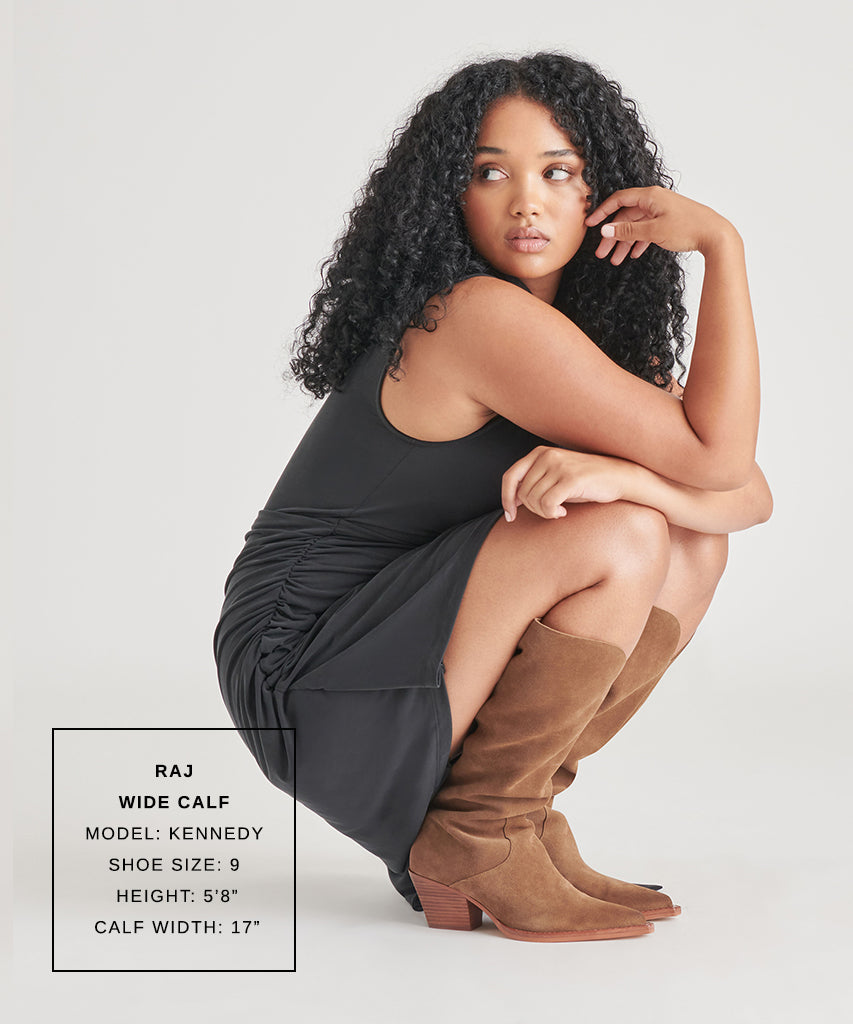 Dolce Vita 22 Inch Calf Boots RAJ Wide Calf Boots Brown Suede