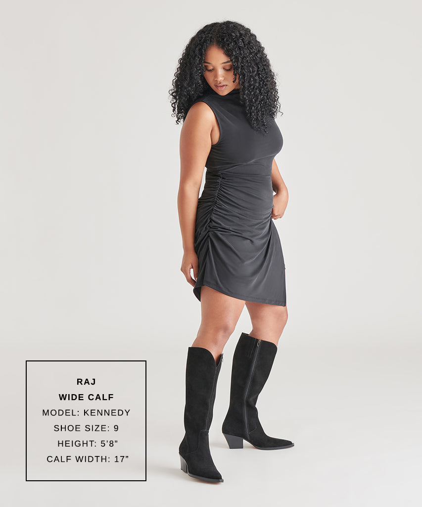 Plus Size Knee High Boots 17 Inch Calf Auggie Wide Calf Boots