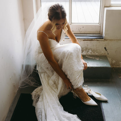 CAREL HEELS TRUE WHITE SATIN