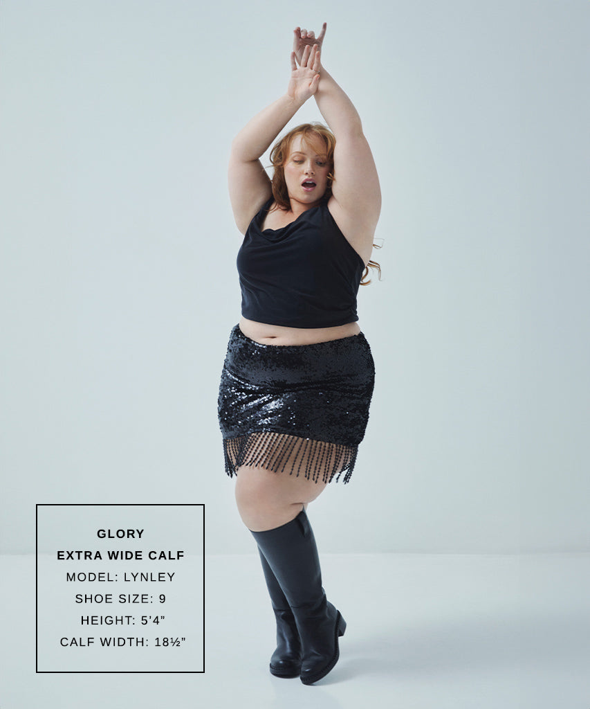 Glory H2O Waterproof Black Leather Extra Wide Calf Boots Dolce Vita