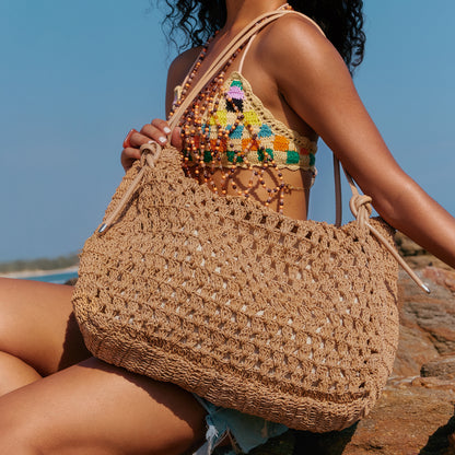 RAVELLO TOTE NATURAL RAFFIA