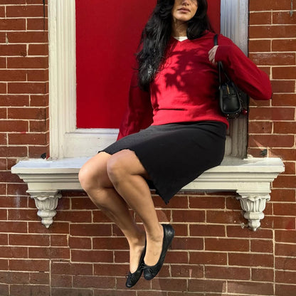 RITLA BALLET FLATS BLACK LEATHER