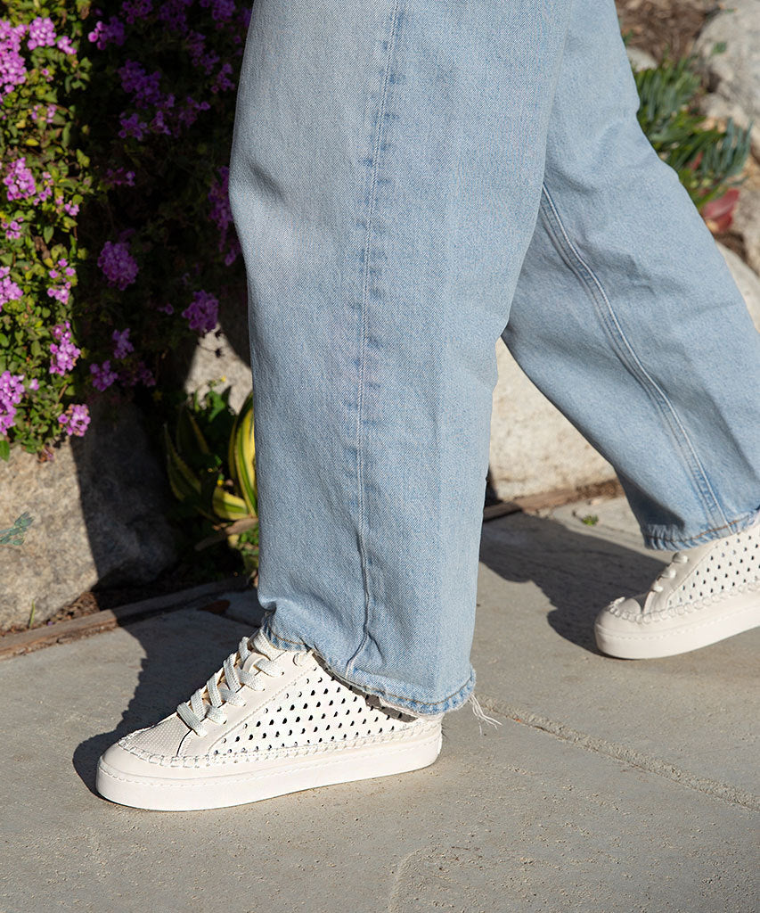 ZOLEN SNEAKERS WHITE PERFORATED LEATHER - image 4
