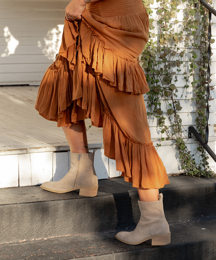 Bili H2O Waterproof Taupe Suede Booties Dolce Vita