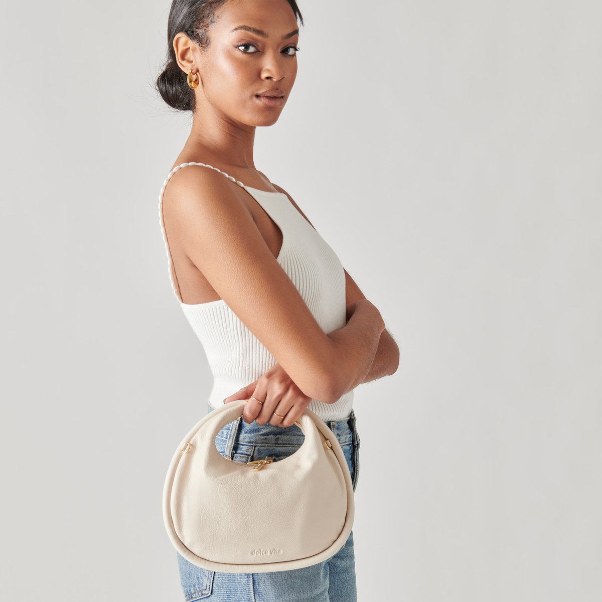 KEENA CROSSBODY IVORY LEATHER