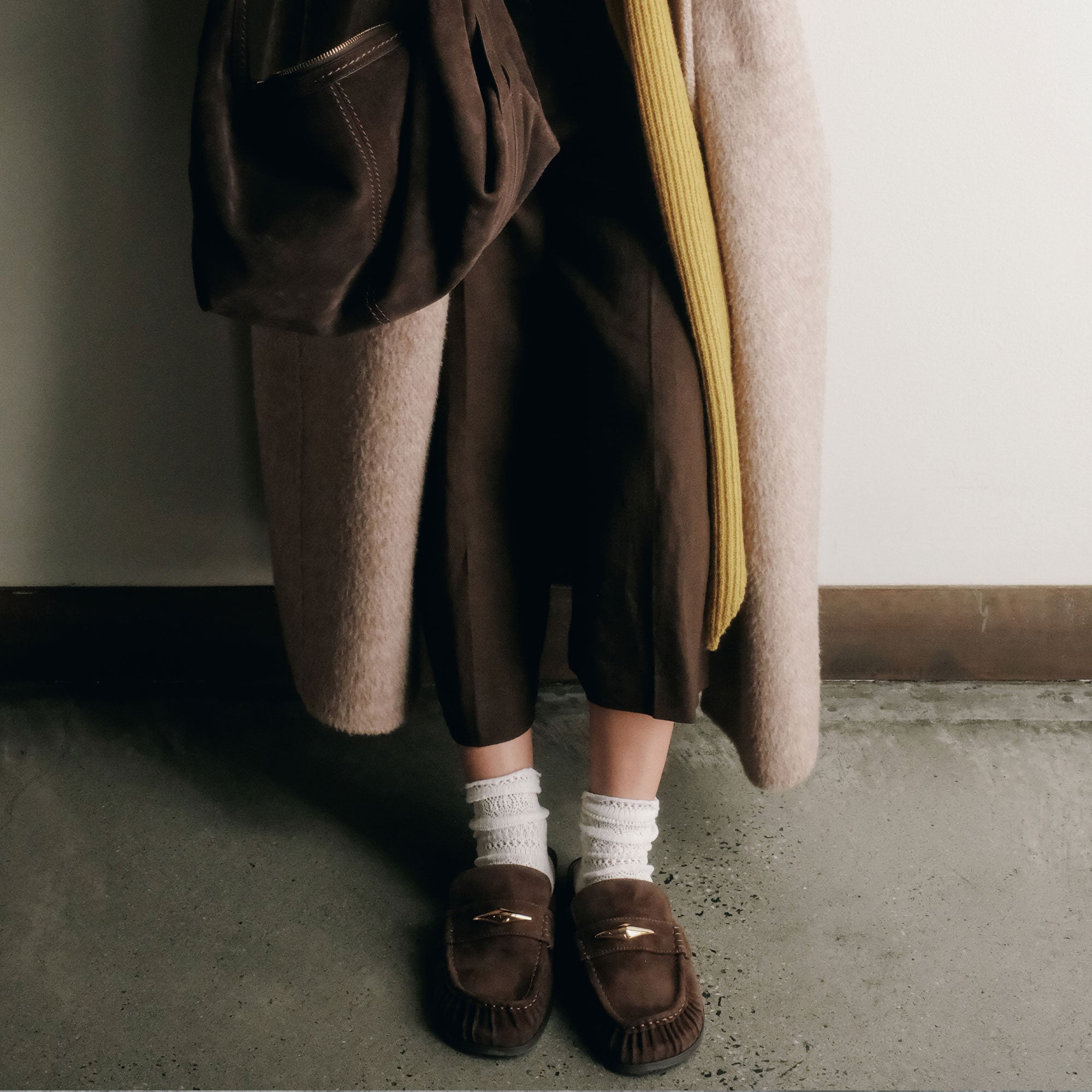 JODERO FLATS DK BROWN SUEDE