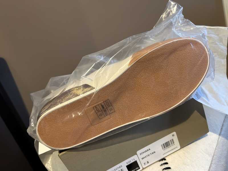 WHITE TAN LEATHER / 7.5 / V563_Jessica_101694