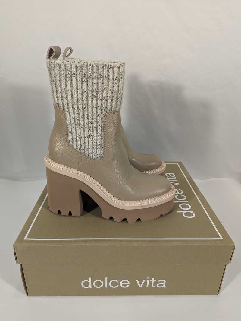 DRAGO BOOTS TAUPE LEATHER - re:vita