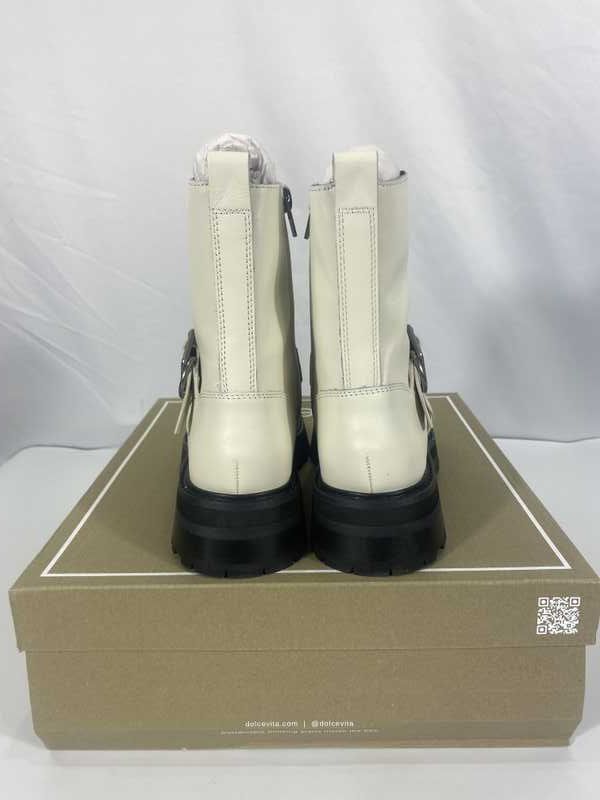 RONSON BOOTS OFF WHITE LEATHER - re:vita
