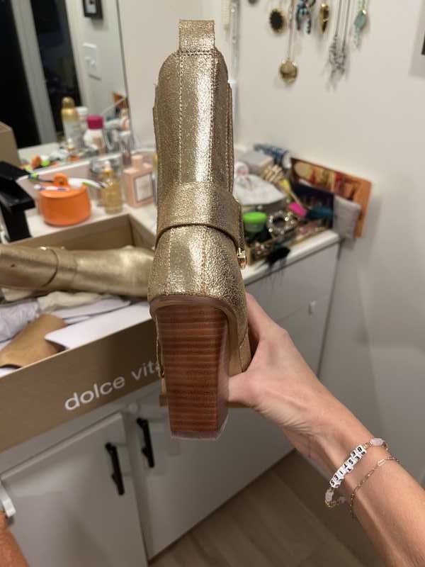 ROSE GOLD DISTRESSED LEATHER / 7.5 / V714_Christine-Marie_104799