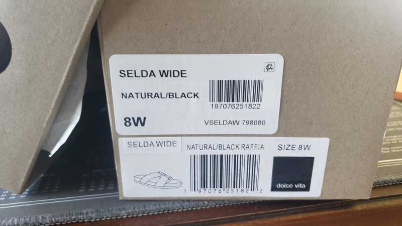 SELDA WIDE SANDALS NATURAL BLACK RAFFIA - re:vita