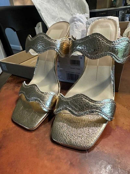 GOLD DISTRESSED LEATHER / 6.5 / V710_Liz_114664