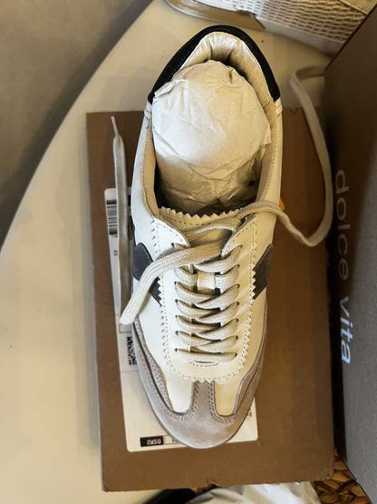 WHITE GREY LEATHER / 8W / V019_Brandi_115962