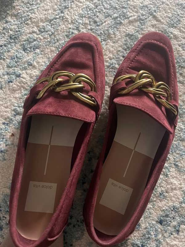 CRYS LOAFERS MAROON SUEDE - re:vita