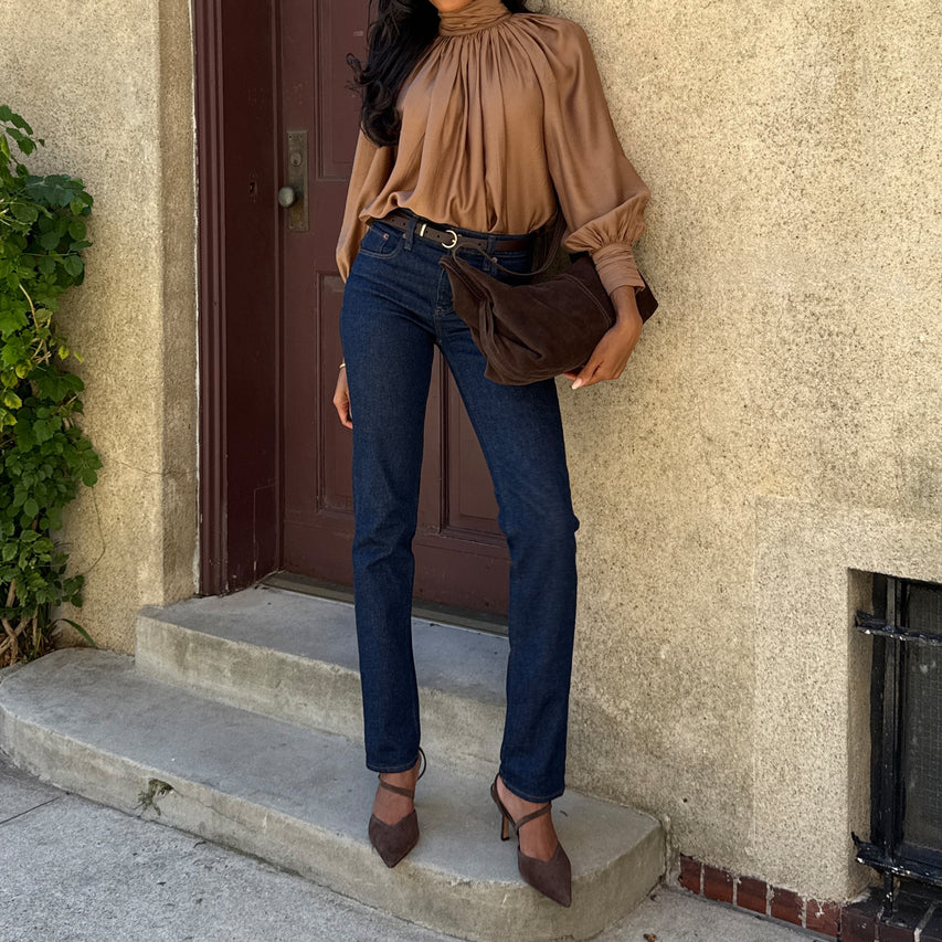 KAMRA HEELS DK BROWN SUEDE