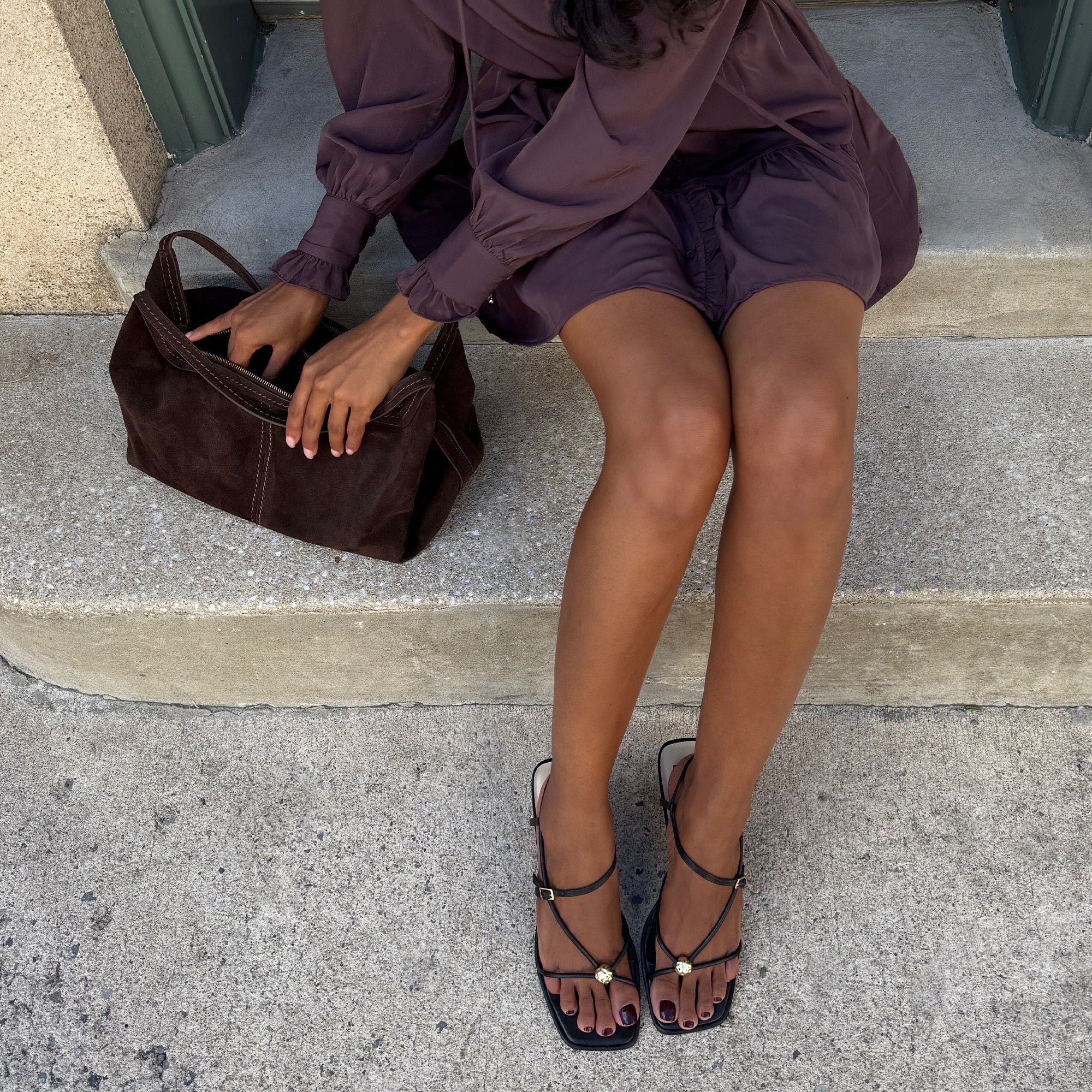 MYLEE HEELS BLACK LEATHER