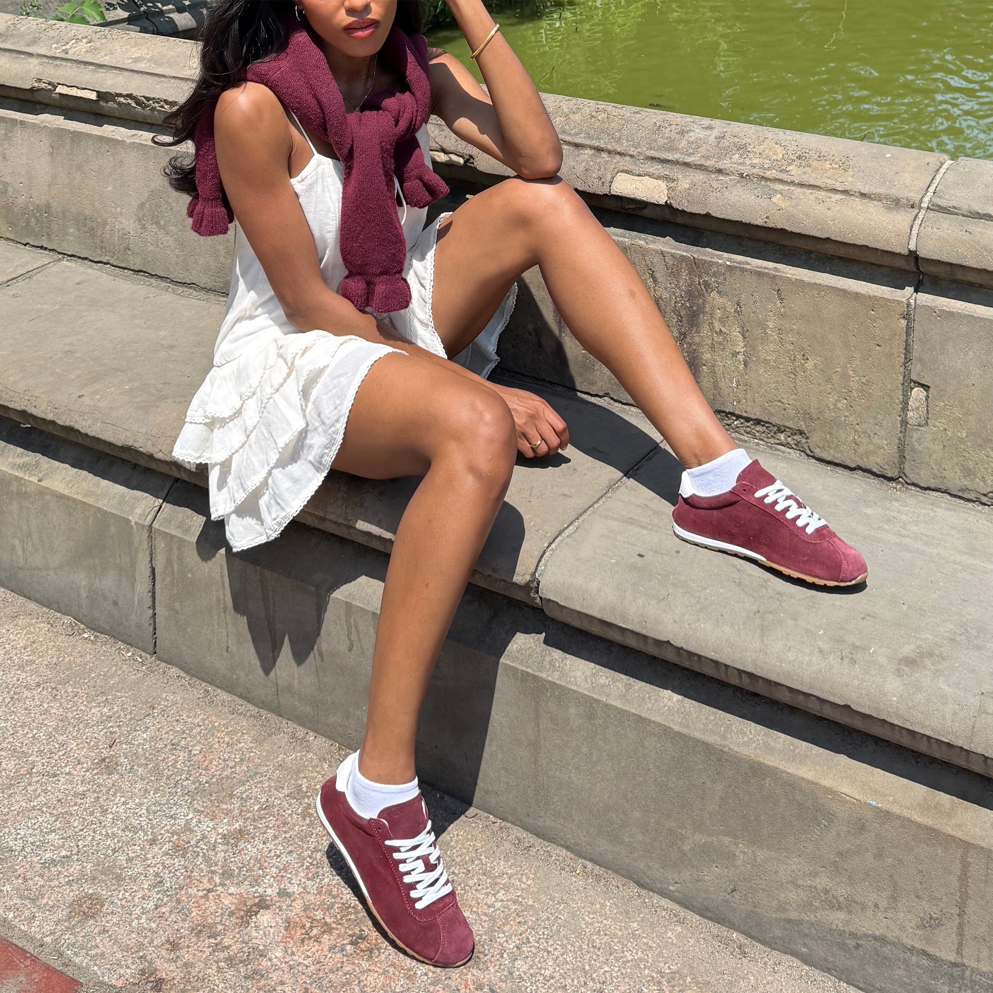 SERINA SNEAKERS BURGUNDY SUEDE