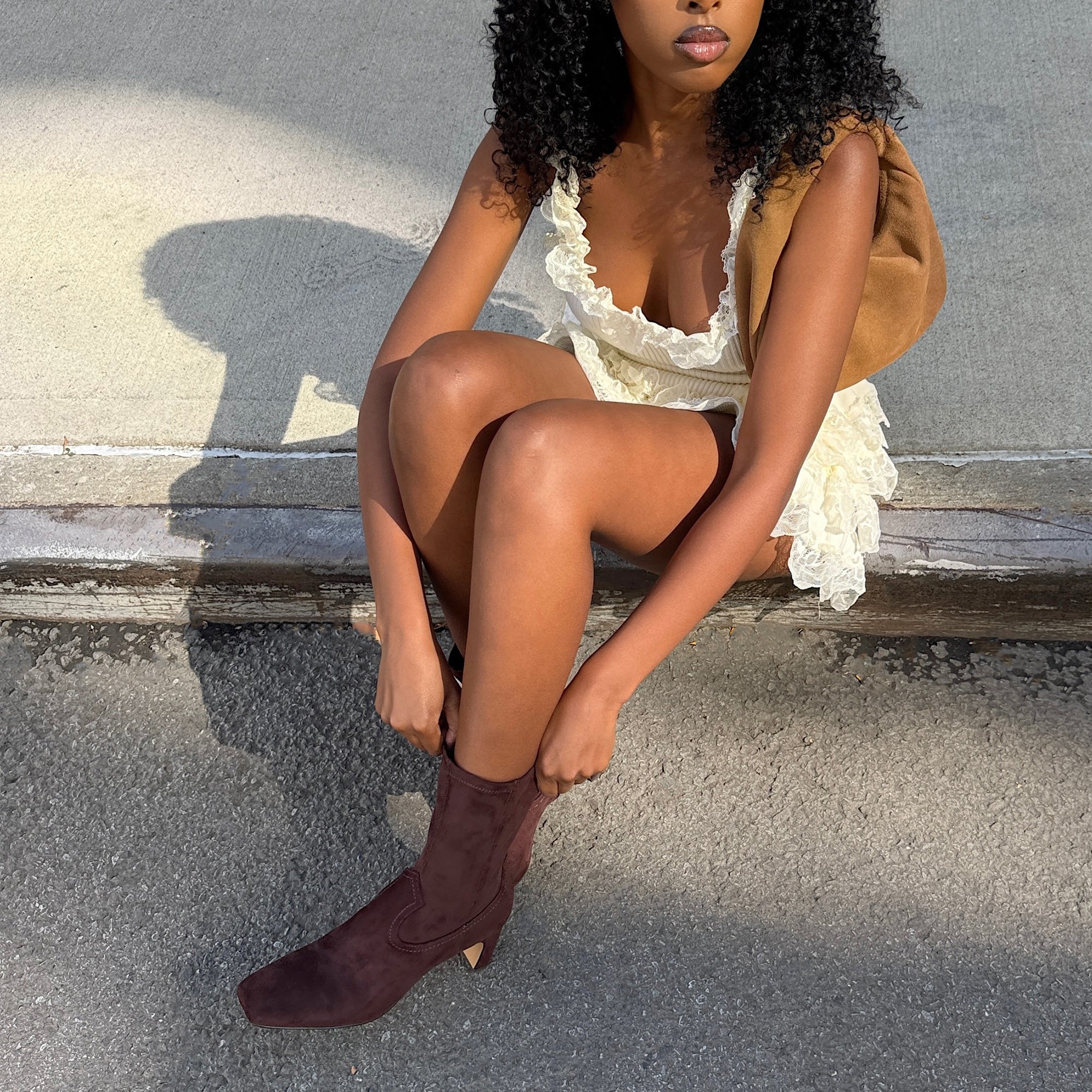 ROAN BOOTS MAHOGANY STELLA SUEDE