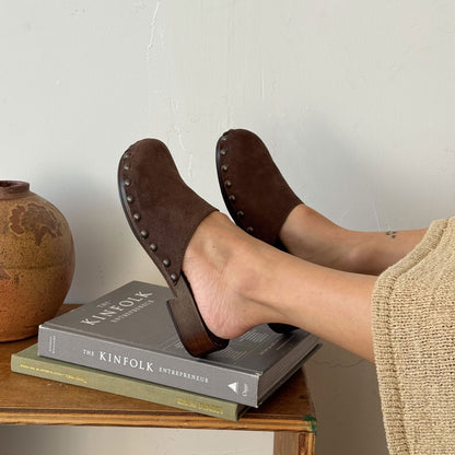 ALANIS FLATS BROWN SUEDE