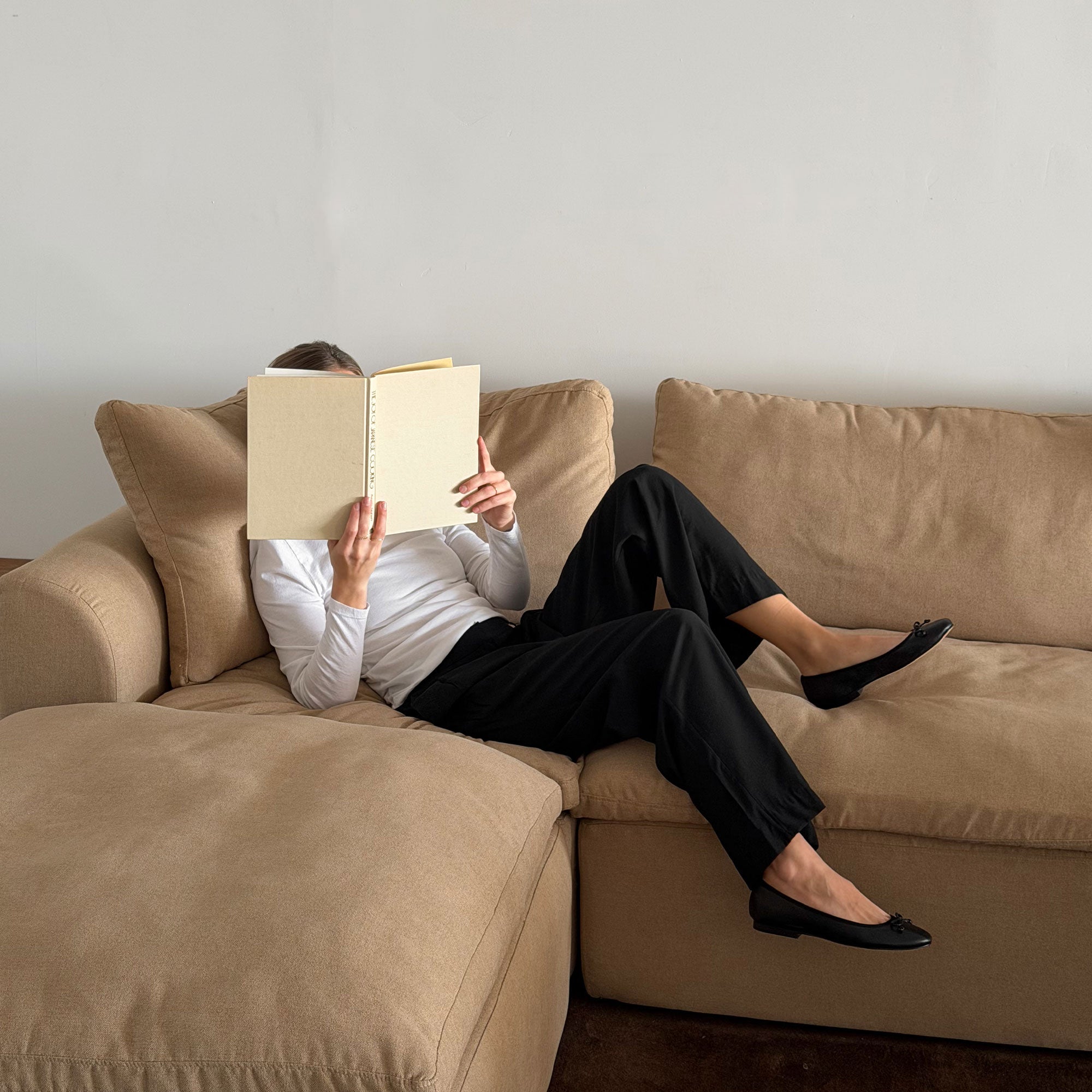 RITLA BALLET FLATS BLACK LEATHER