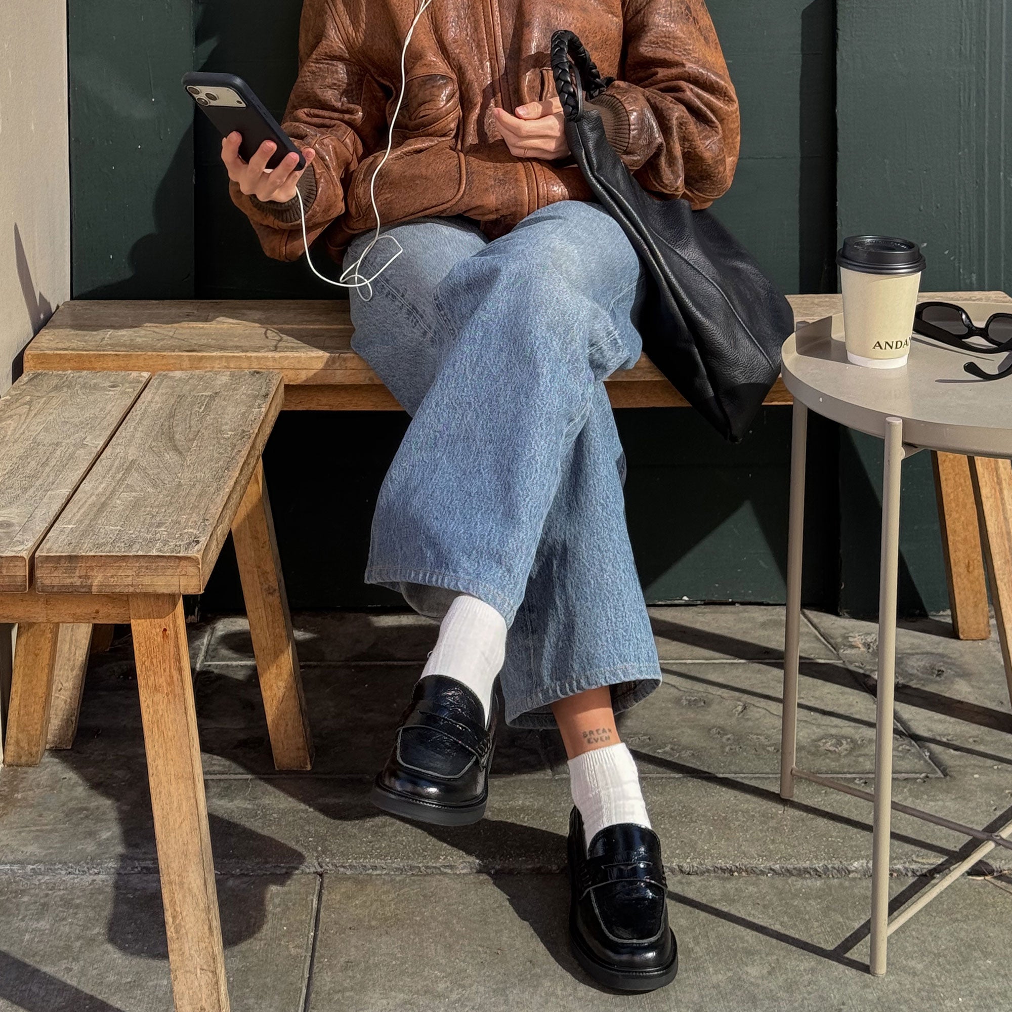 TIGGY LOAFERS MIDNIGHT CRINKLE PATENT