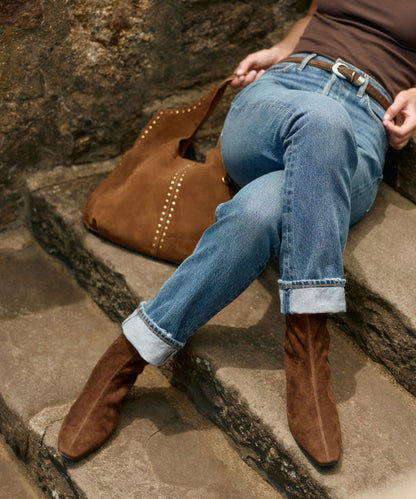TARINE BOOTIES DK BROWN NUBUCK