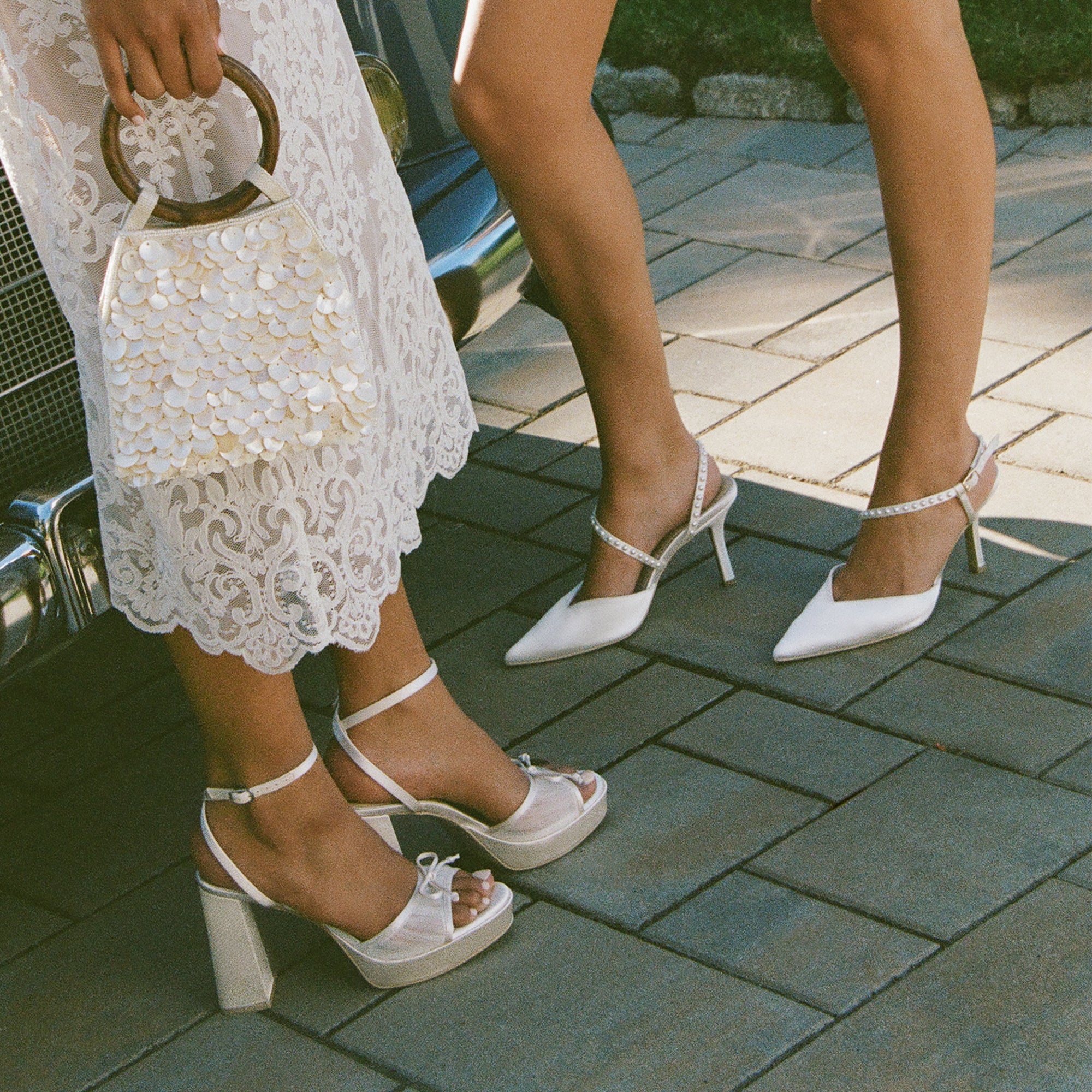 PANDOR HEELS WHITE TULLE