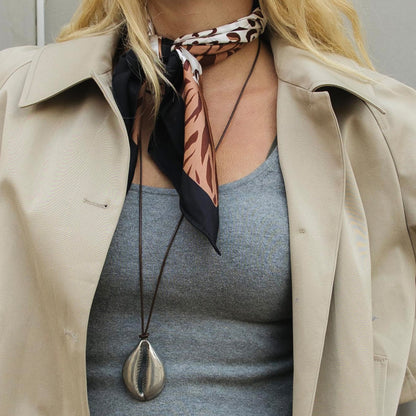 ANIMAL PRINT SCARF BROWN MULTI