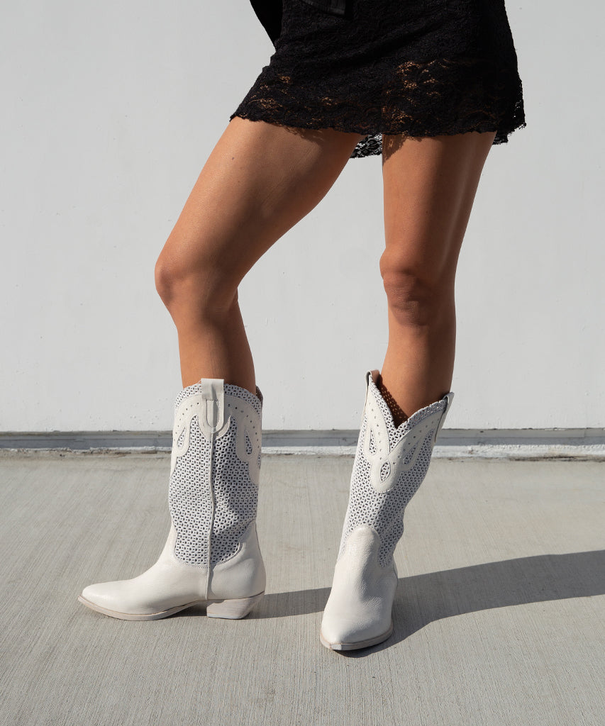 RANCH BOOTS IVORY LEATHER - re:vita - image 4