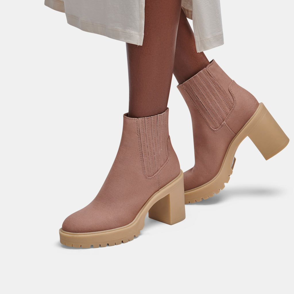 CASTER BOOTIES IN CAFE CANVAS - Dolce Vita - image 2