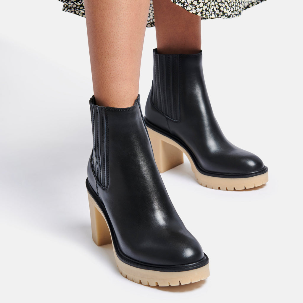 CASTER H2O BOOTIES IN BLACK LEATHER -   Dolce Vita - image 2