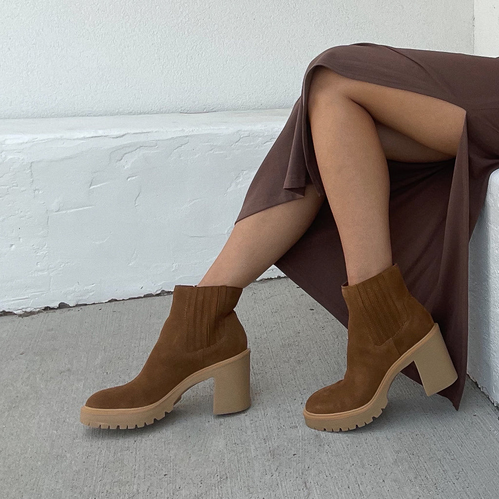 CASTER H2O BOOTIES IN CAMEL SUEDE -   Dolce Vita - image 2