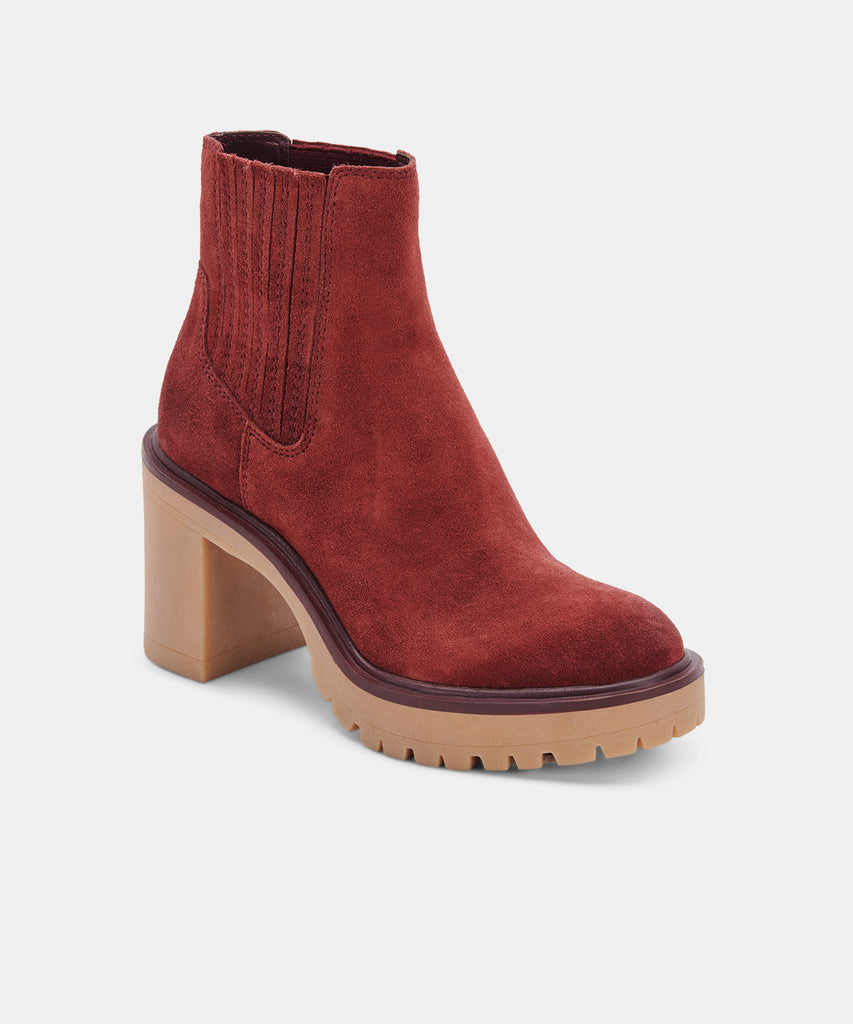 CASTER H2O BOOTIES IN MAROON SUEDE -   Dolce Vita - image 3