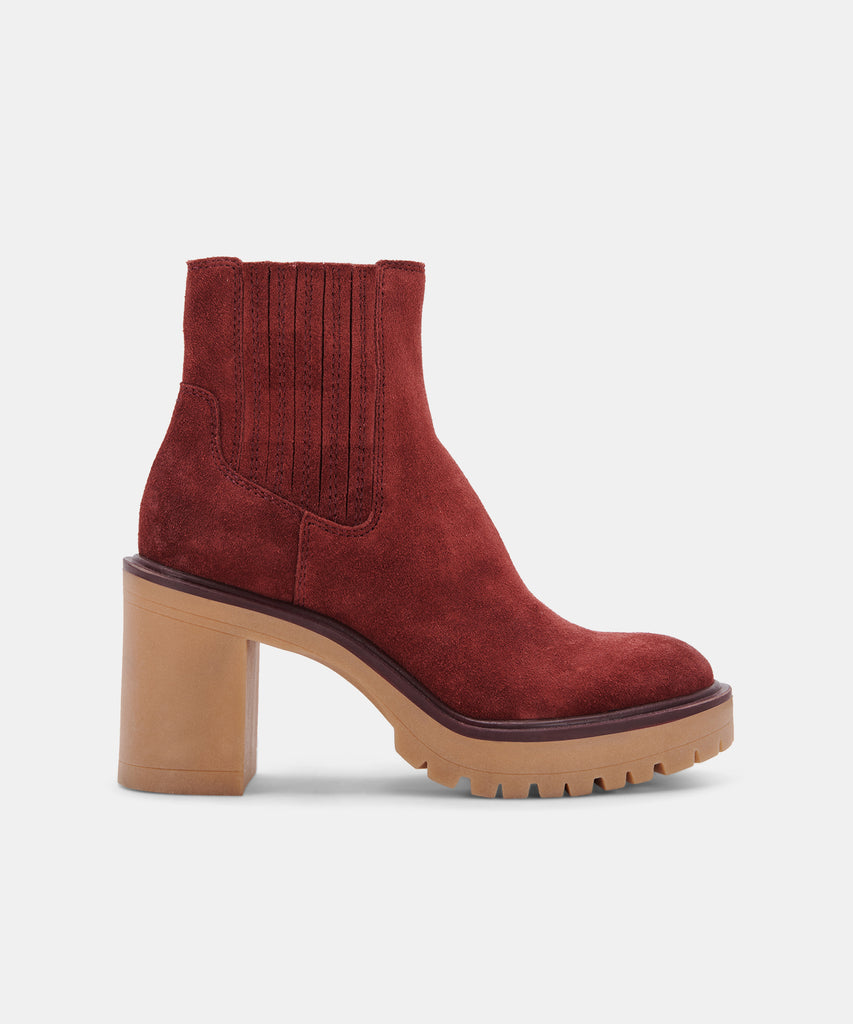 CASTER H2O BOOTIES IN MAROON SUEDE -   Dolce Vita - image 1