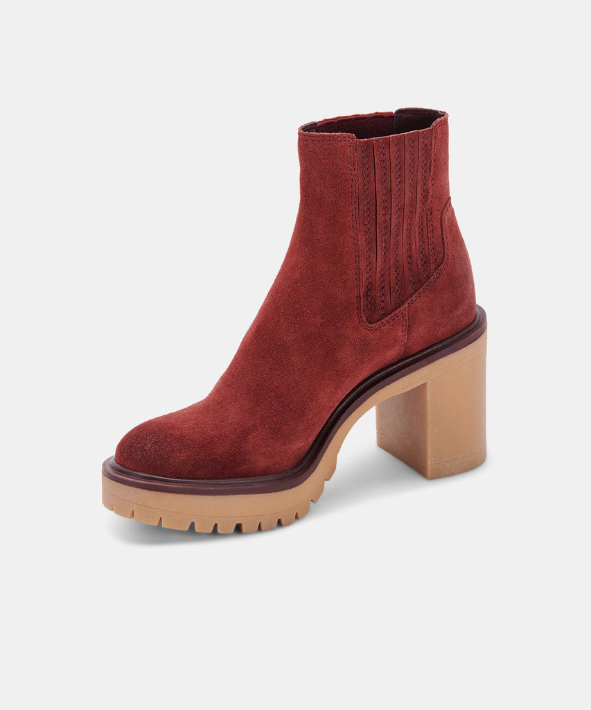 CASTER H2O BOOTIES IN MAROON SUEDE -   Dolce Vita - image 6