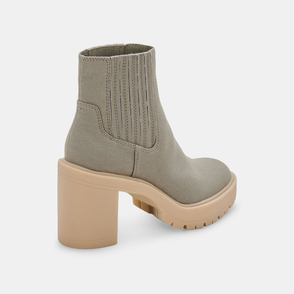 CASTER BOOTIES IN SAGE CANVAS -   Dolce Vita - image 5