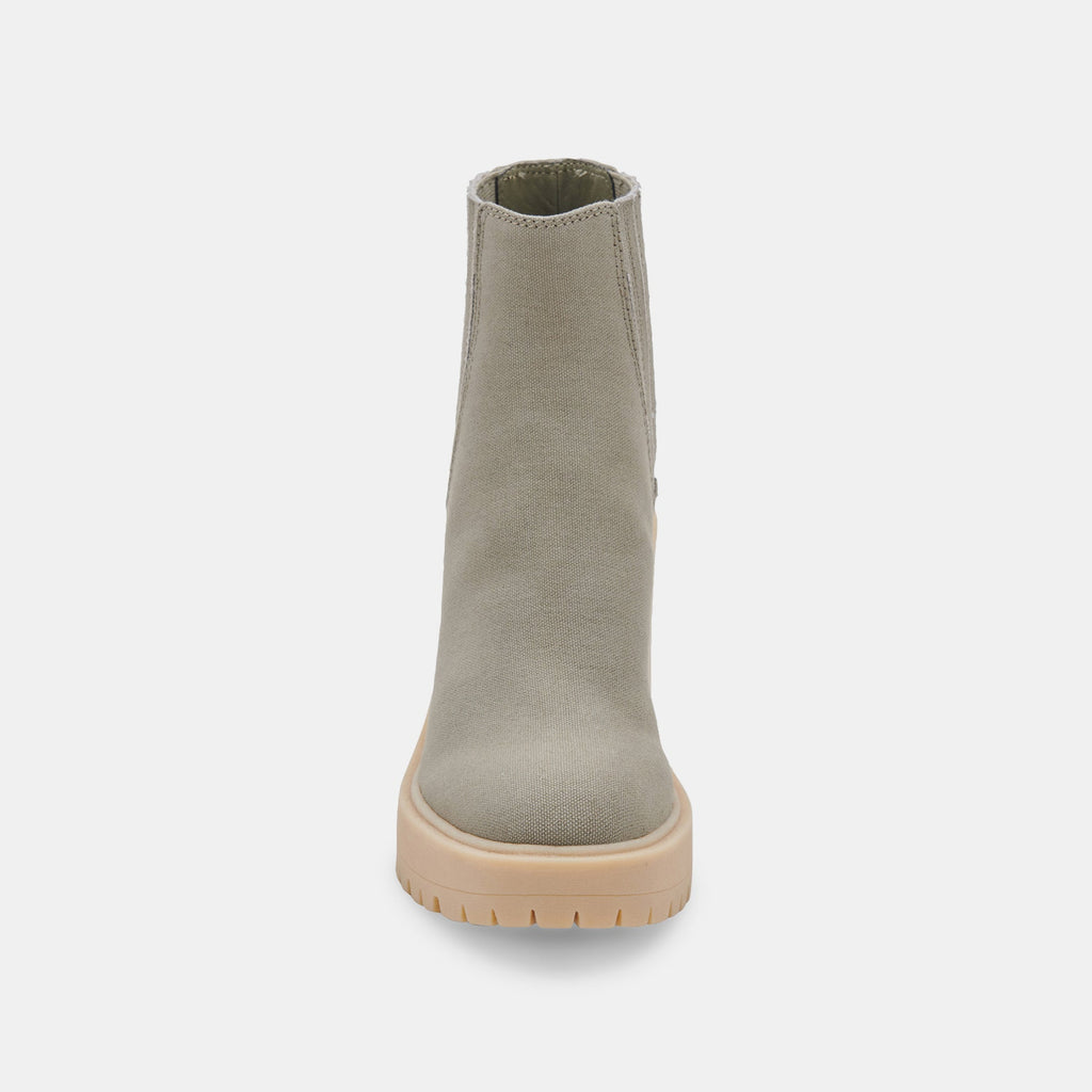 CASTER BOOTIES IN SAGE CANVAS -   Dolce Vita - image 8