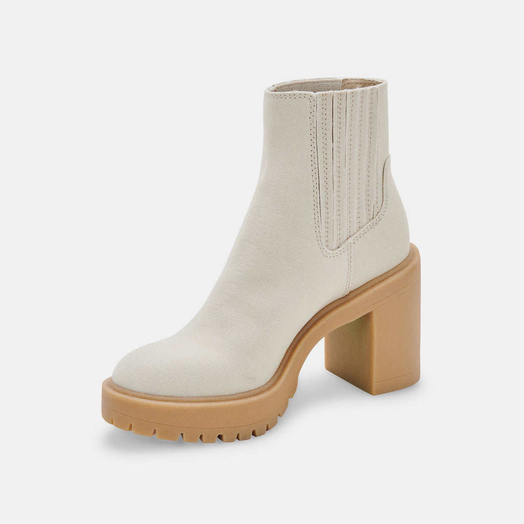 CASTER BOOTIES IN SANDSTONE CANVAS -   Dolce Vita - image 4
