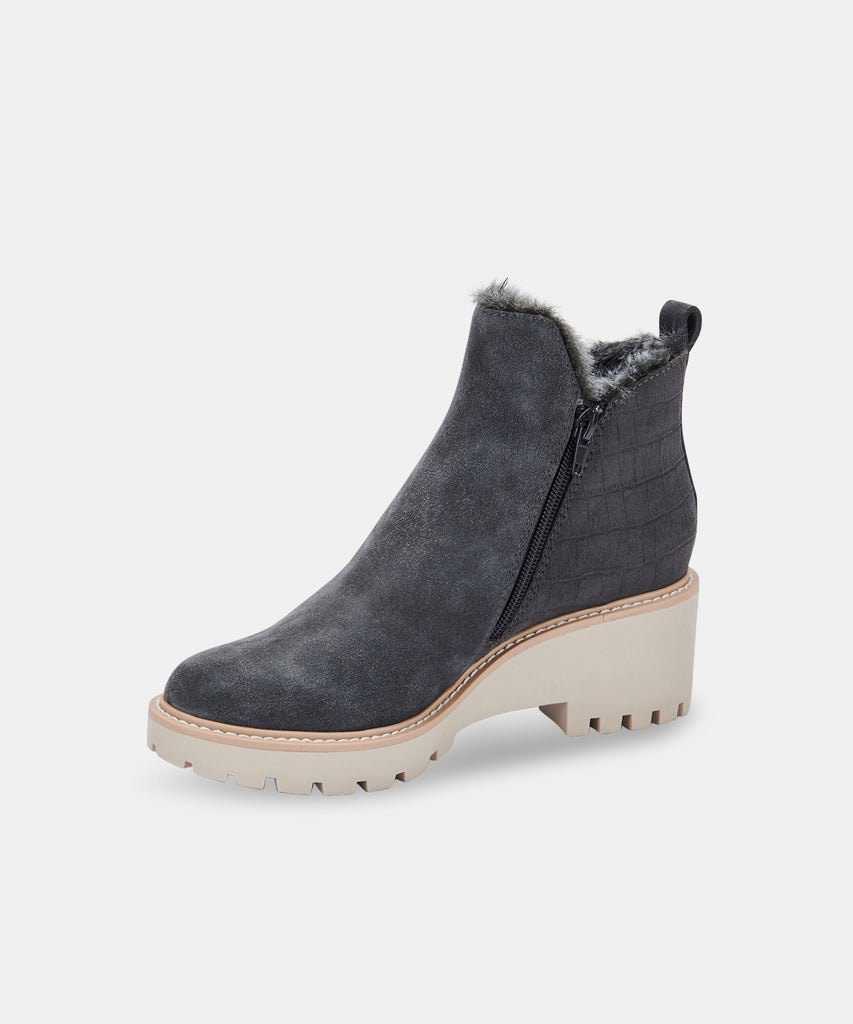 HOLLYN BOOTIES IN ANTHRACITE SUEDE -   Dolce Vita - image 5