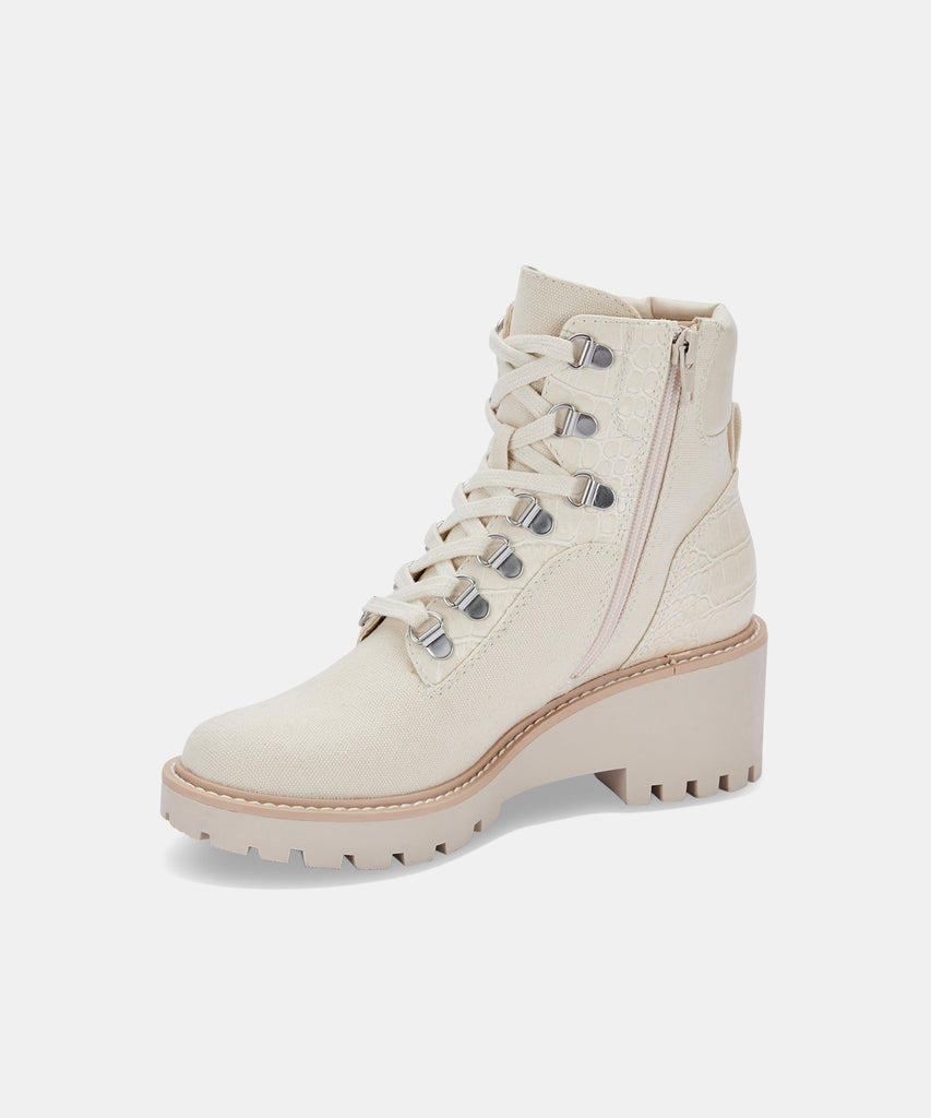 HUNTER BOOTIES IN IVORY CANVAS -   Dolce Vita - image 6
