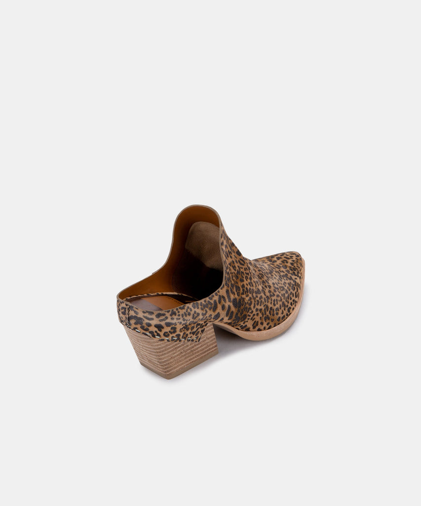 LINDSY MULES IN TAN/BLACK DUSTED LEOPARD SUEDE -   Dolce Vita - image 5
