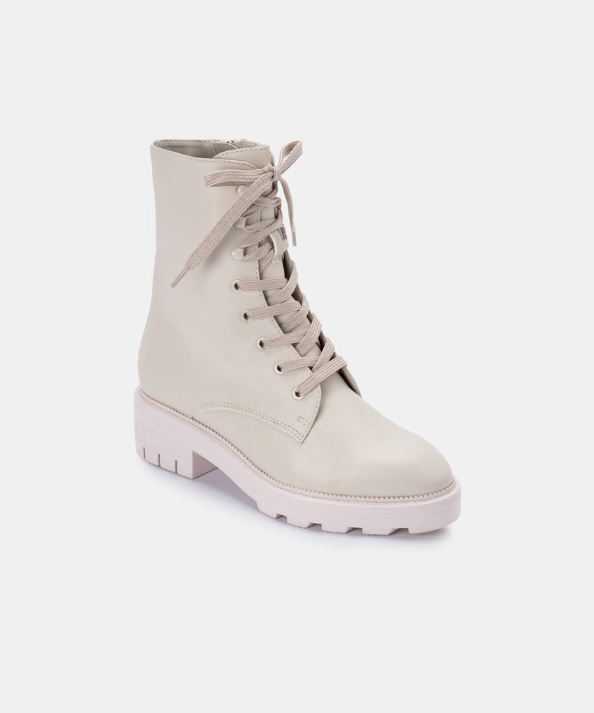 LOTTIE BOOTS IN IVORY LEATHER -   Dolce Vita - image 3