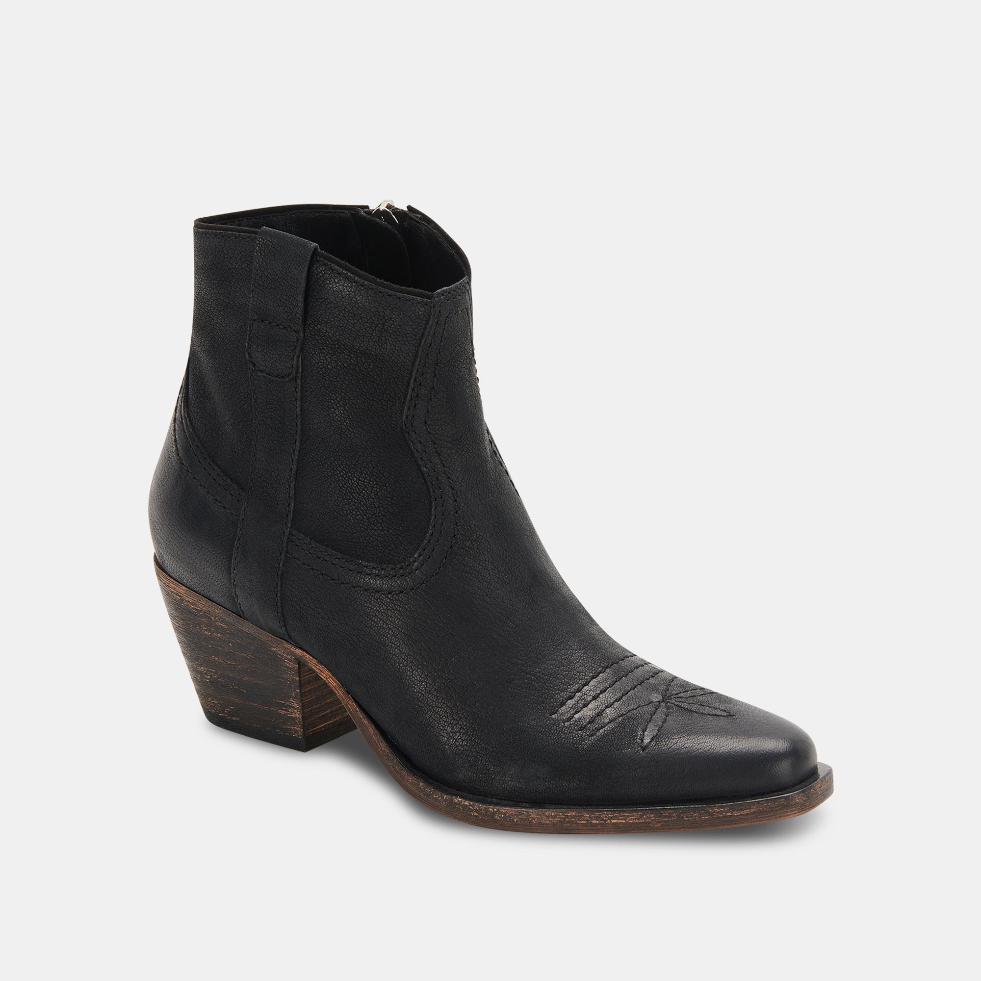 SILMA BOOTIES IN BLACK LEATHER -   Dolce Vita - view 3
