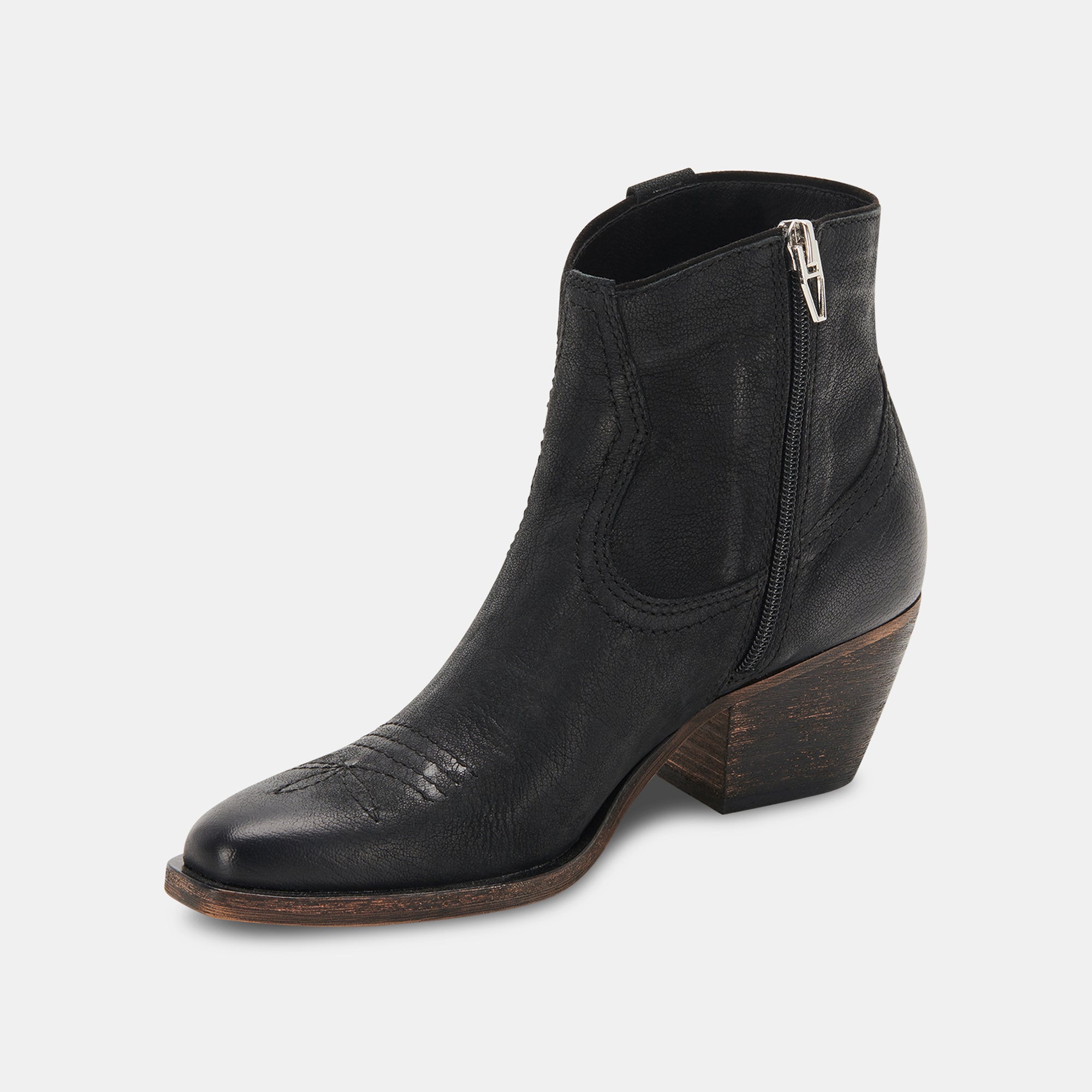 SILMA BOOTIES IN BLACK LEATHER -   Dolce Vita - view 6